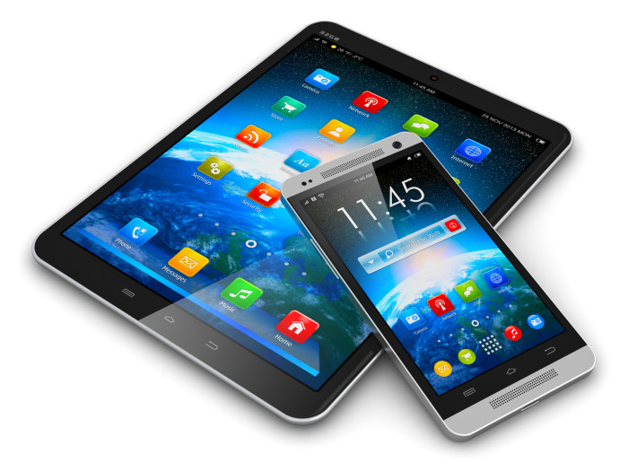 Tablet computer and smartphone