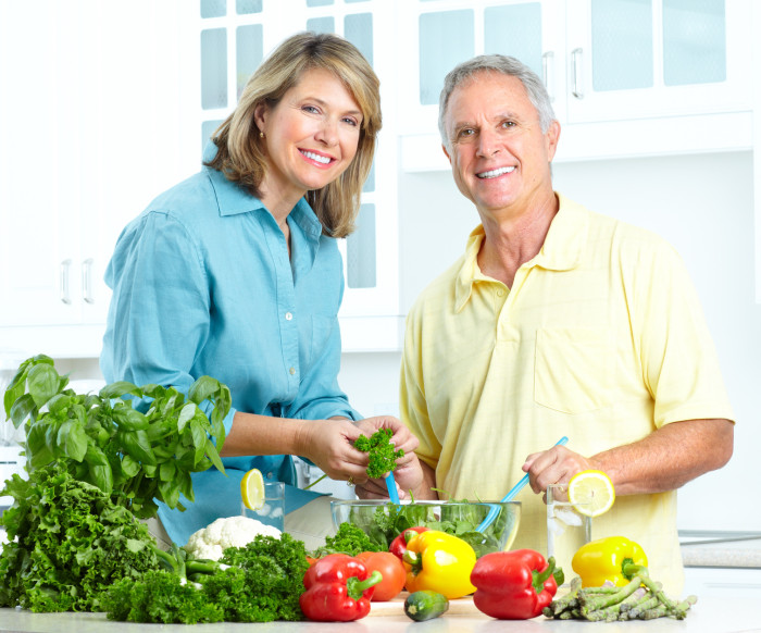 Seniors at kitchen