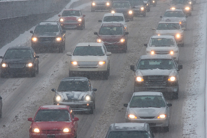 Snow covered highway