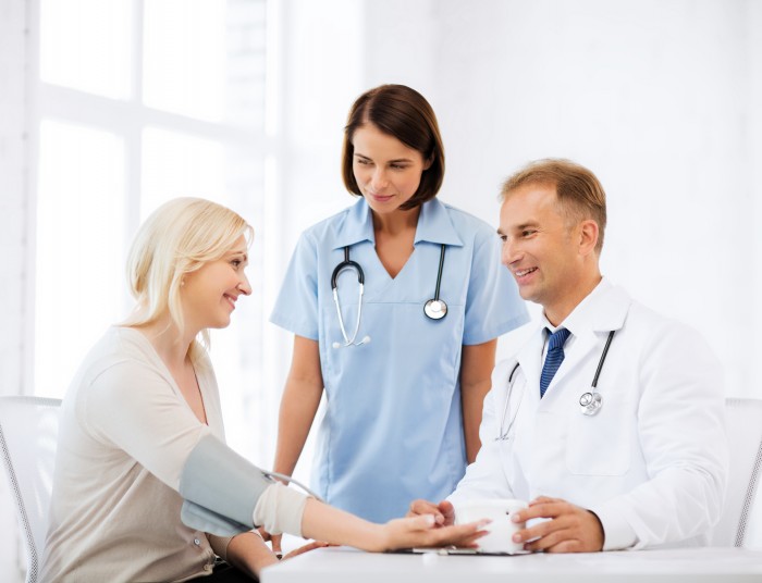 doctor and patient in hospital